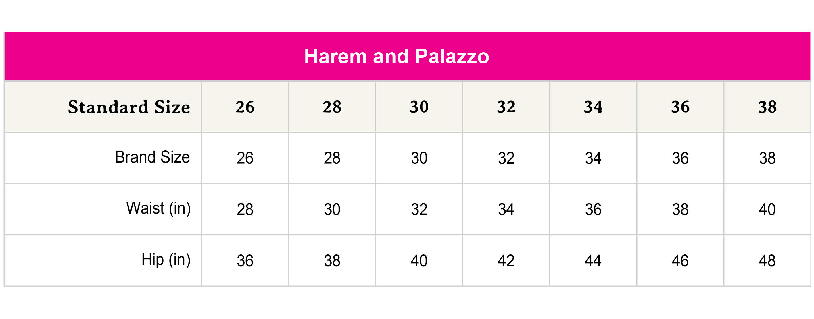 Size chart not availabe.